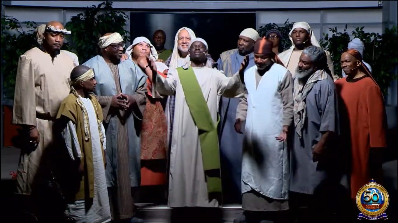 NGBM members in costume for a biblical drama presentation